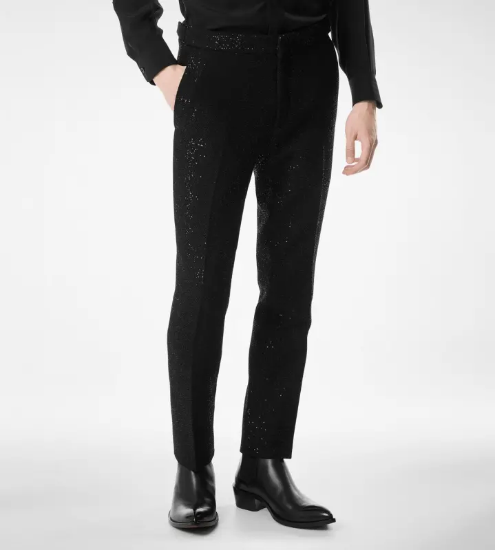 SEQUINS LIGHT BOUCLÈ PANT online